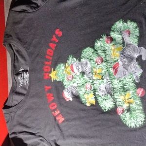 Kids Cute Cat Holidays Tee